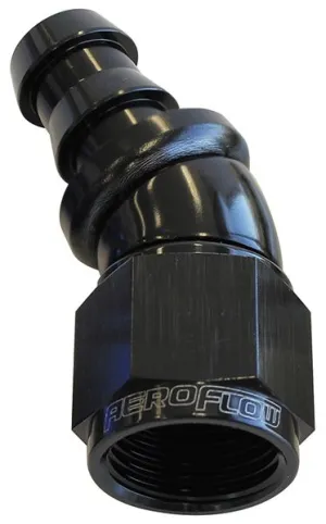 510 Series Full Flow Tight Radius Push Lock 30° Hose End -10AN AF517-10BLK