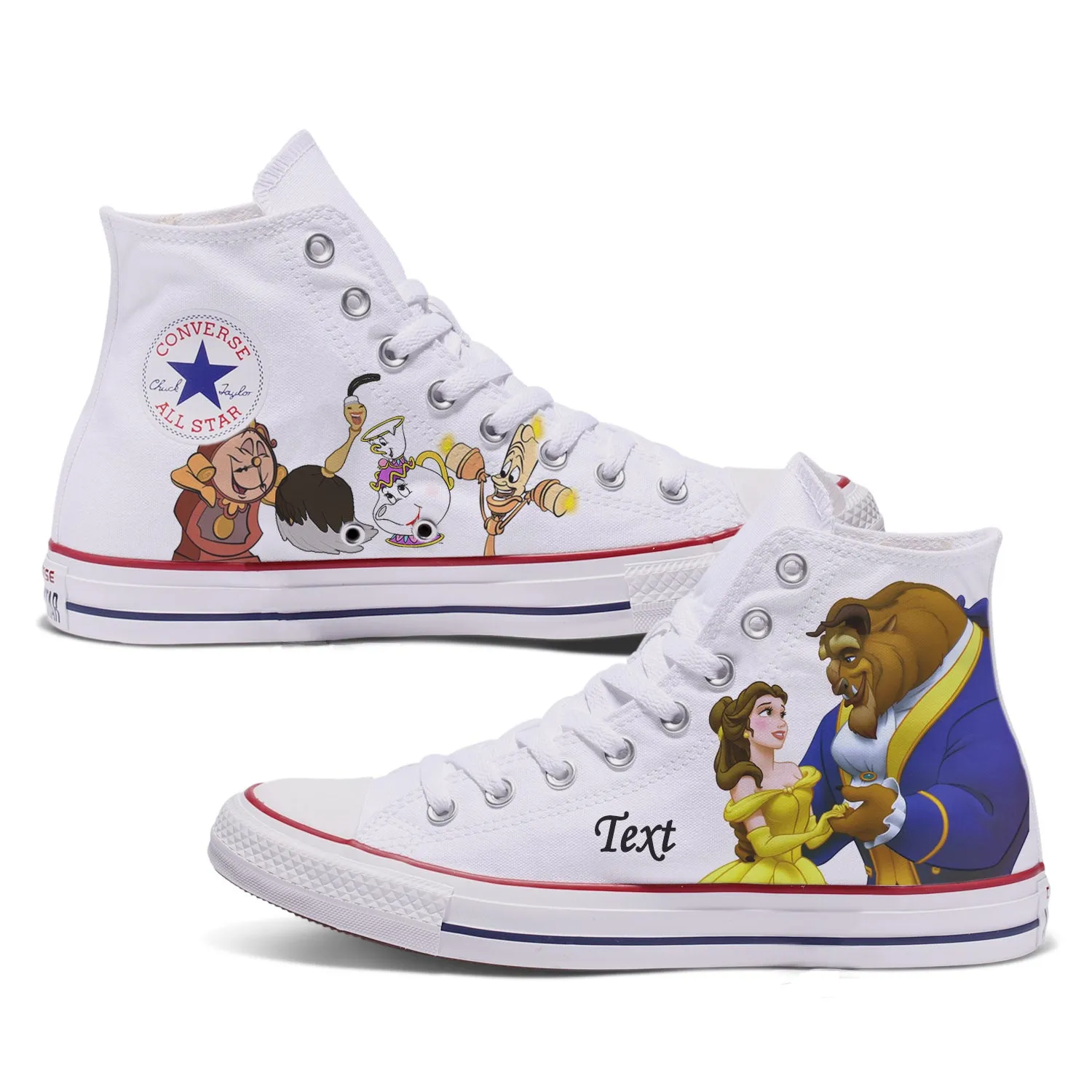 Beauty & The Beast Kids Custom Converse