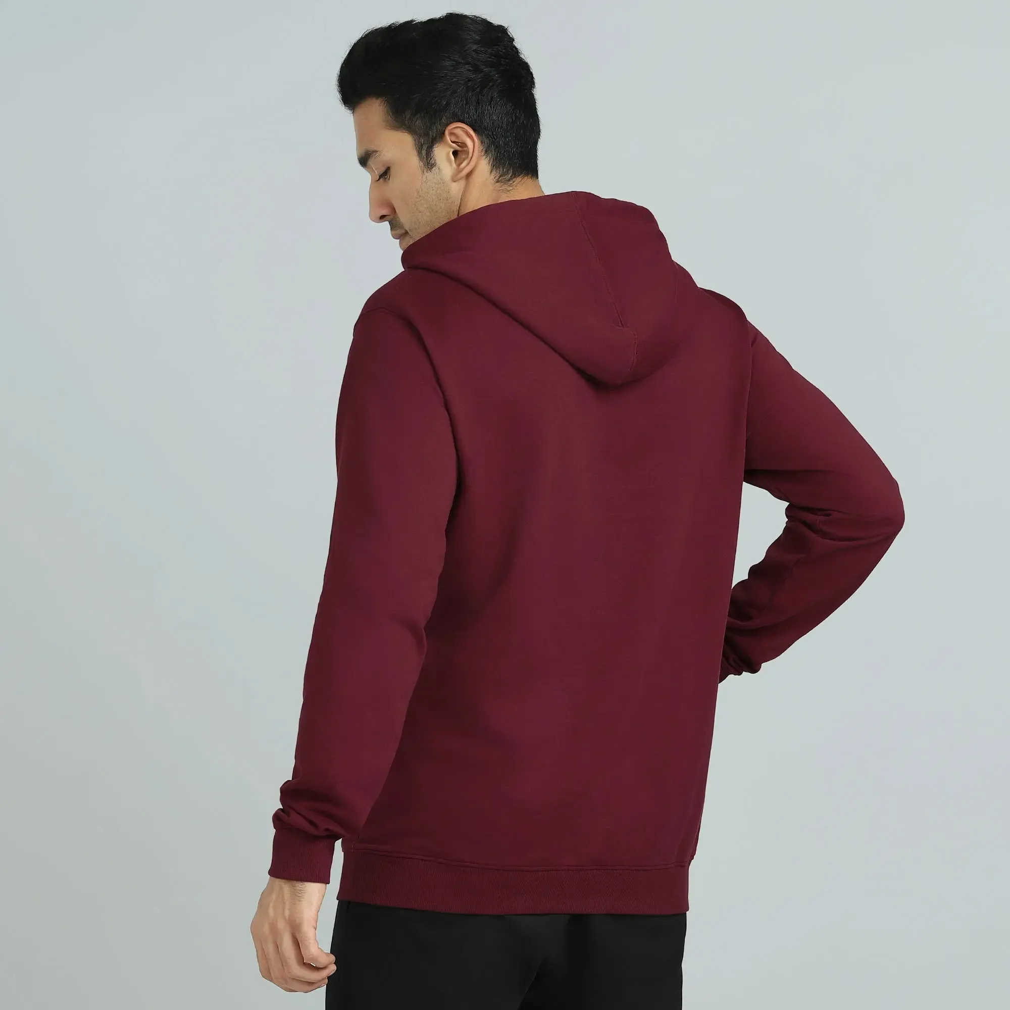 Cruze French Terry Cotton Hoodies Auburn Red