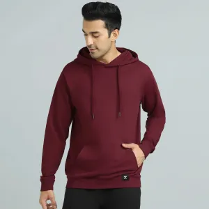 Cruze French Terry Cotton Hoodies Auburn Red