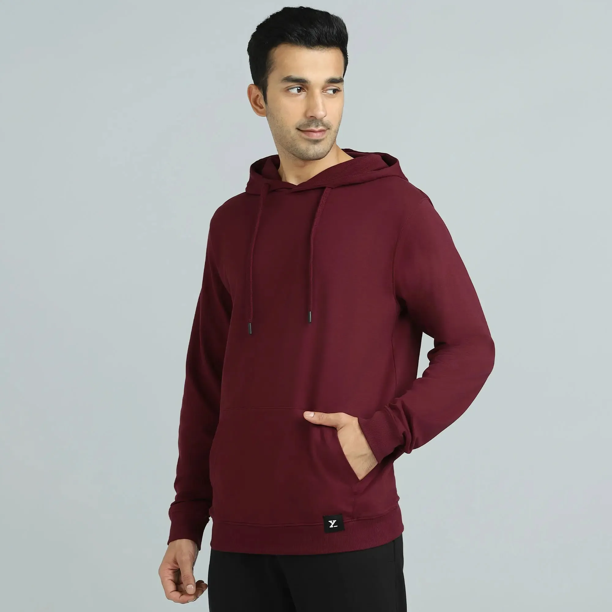 Cruze French Terry Cotton Hoodies Auburn Red