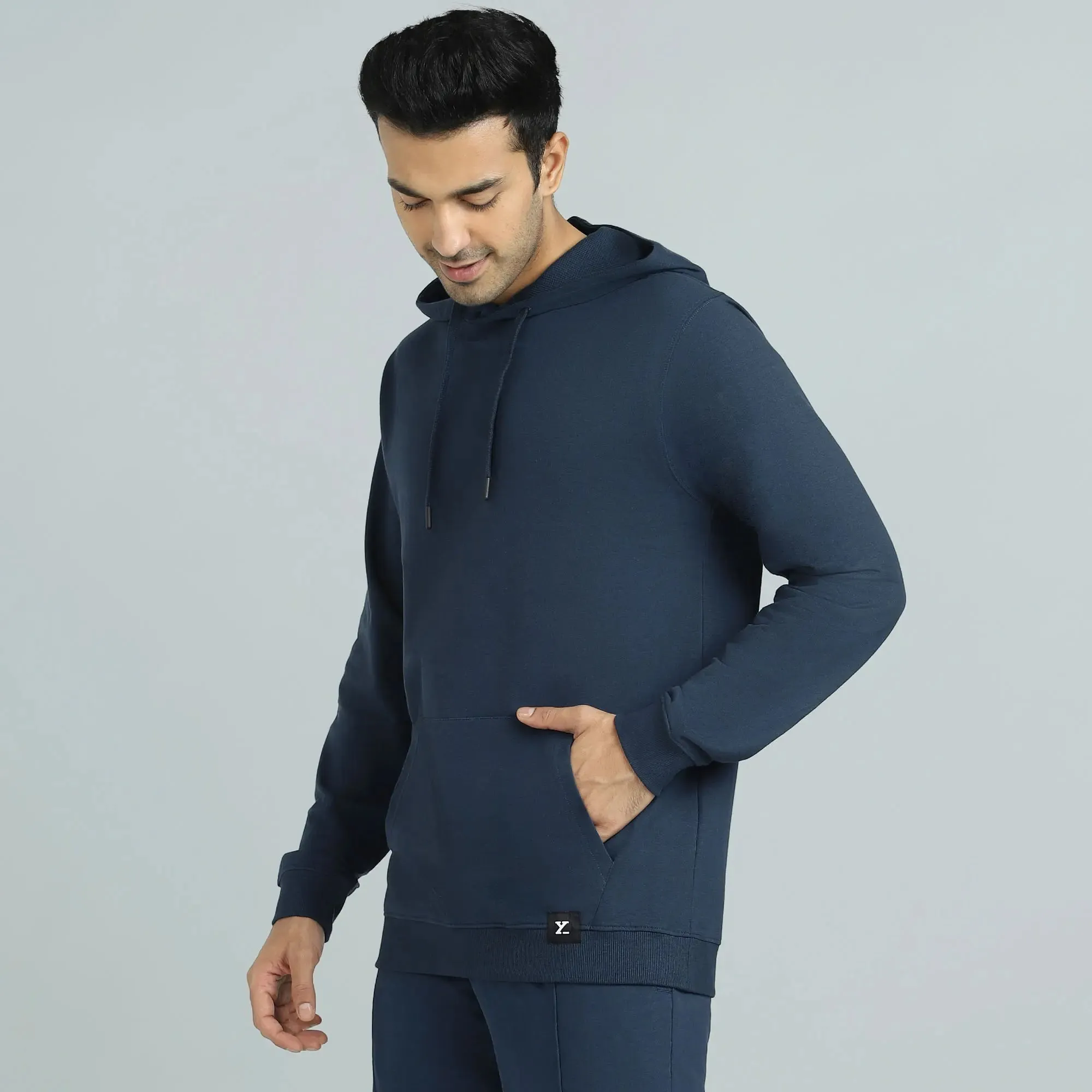 Cruze French Terry Cotton Hoodies Opal Blue