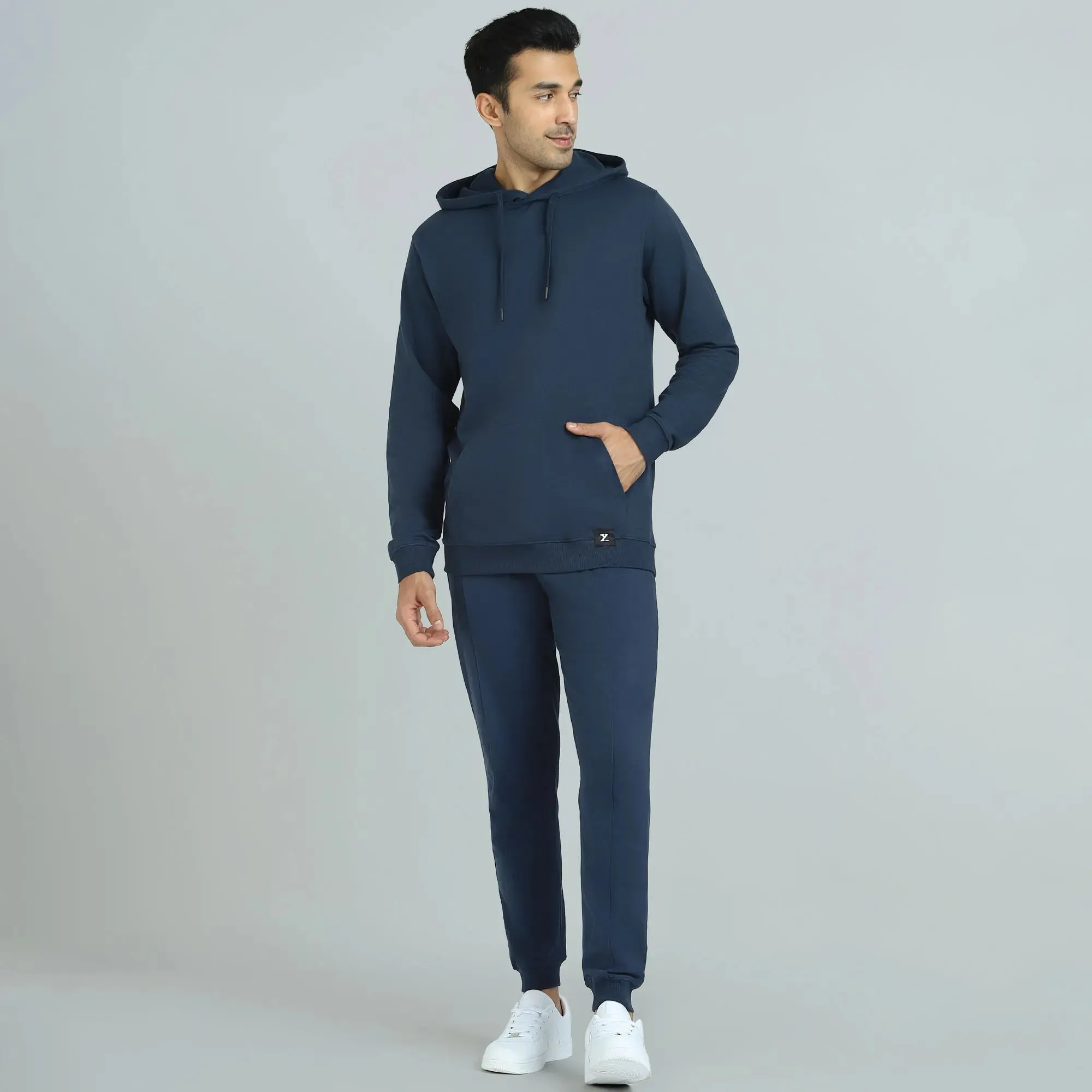 Cruze French Terry Cotton Hoodies Opal Blue