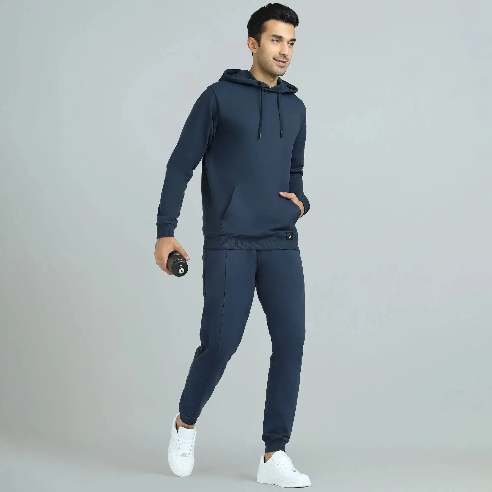 Cruze French Terry Cotton Hoodies Opal Blue