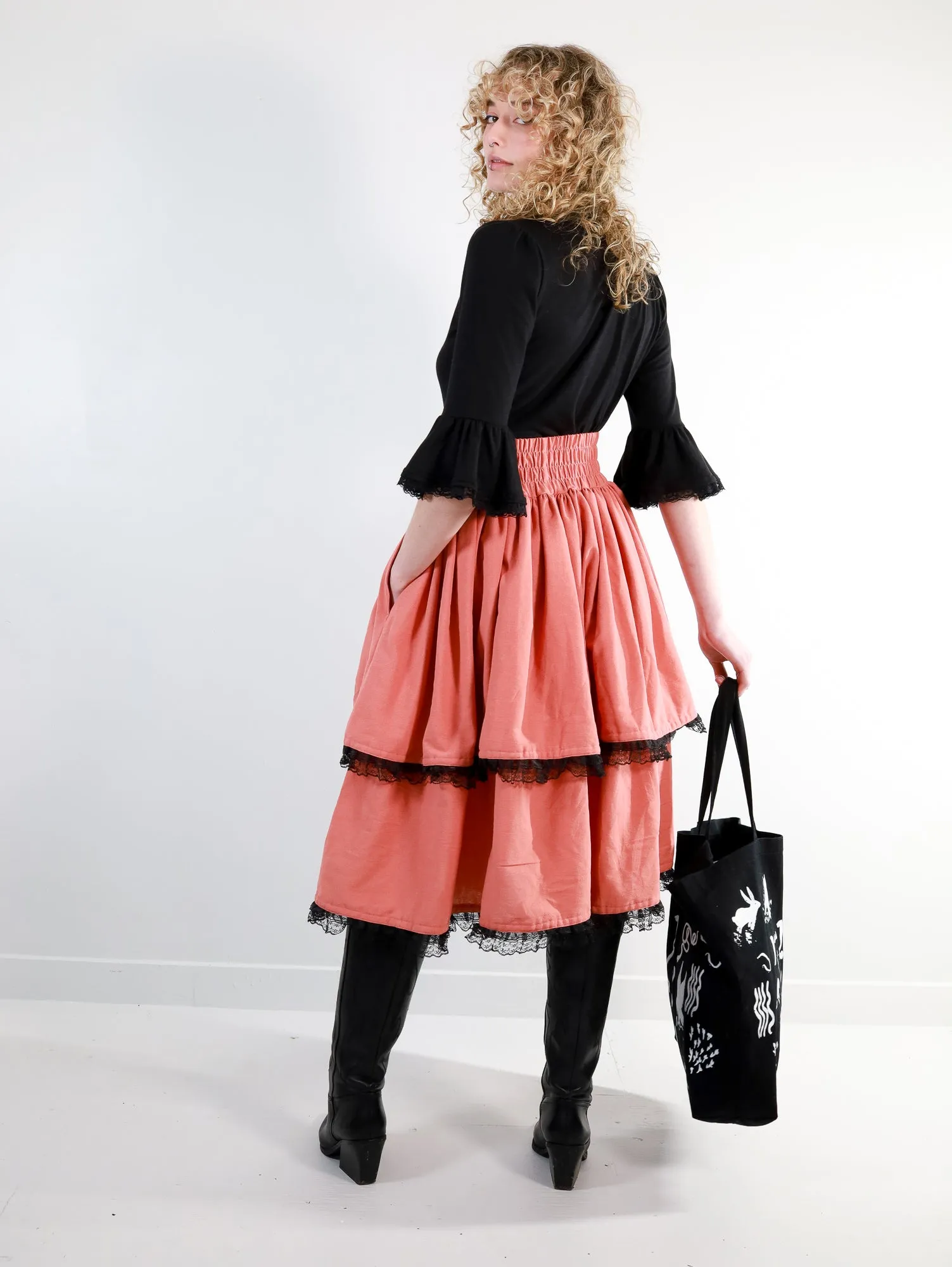 Kiki Blouse in Black (Sample Size, 43" Bust)