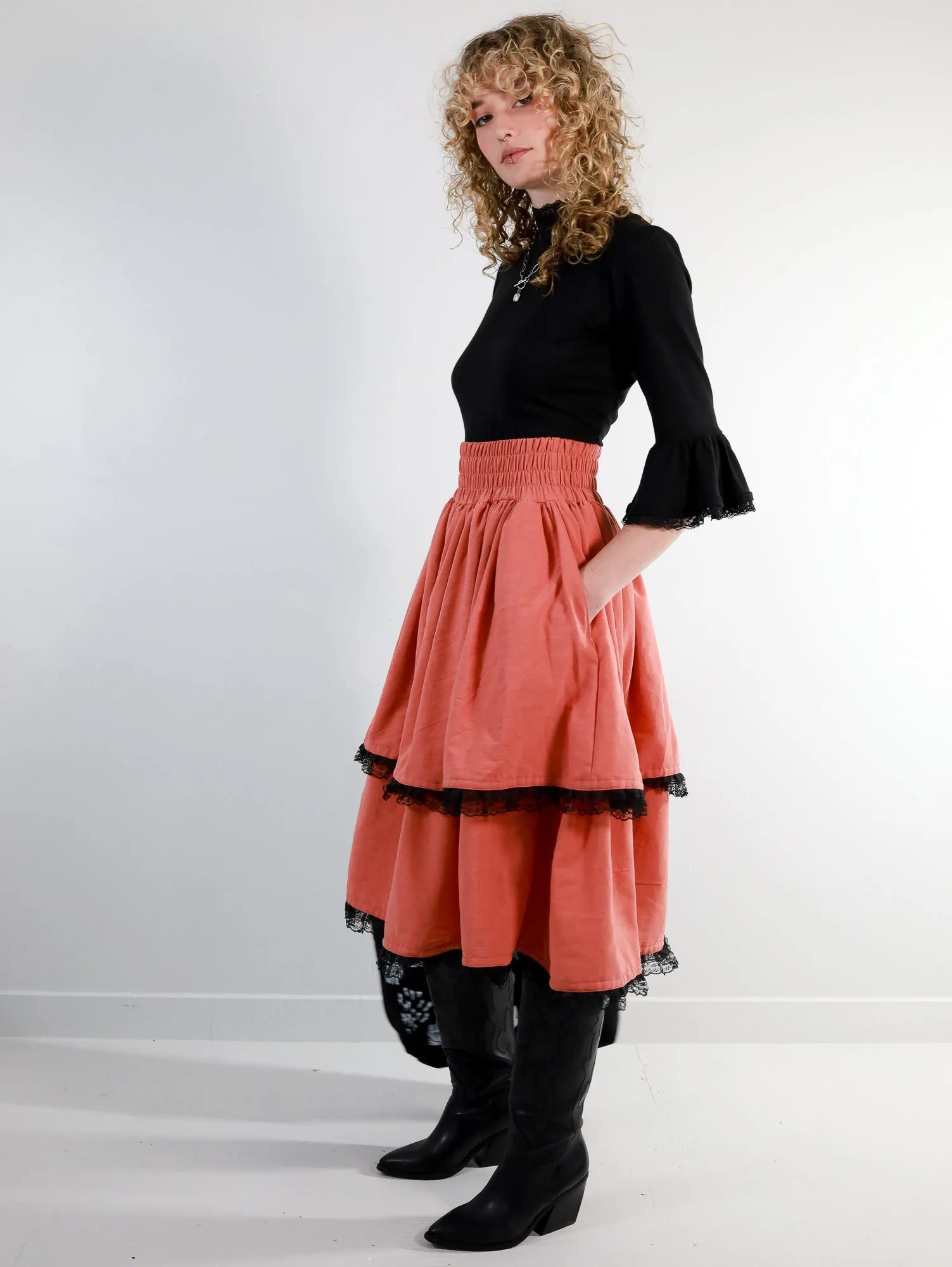 Kiki Blouse in Black (Sample Size, 43" Bust)