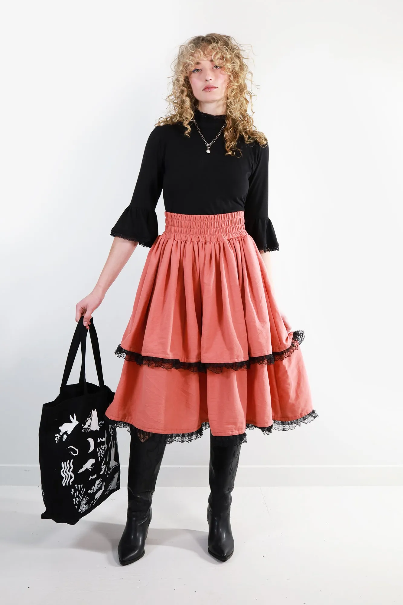 Kiki Blouse in Black (Sample Size, 43" Bust)