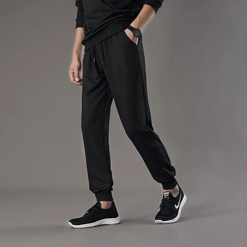 Men Trendy Basic Knitted Casual Loose Sporty Ankle-Length Jogger Inner Pants