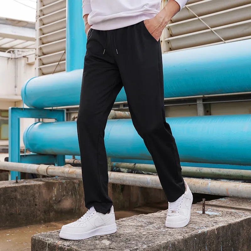 Men Trendy Basic Knitted Casual Loose Sporty Ankle-Length Jogger Inner Pants