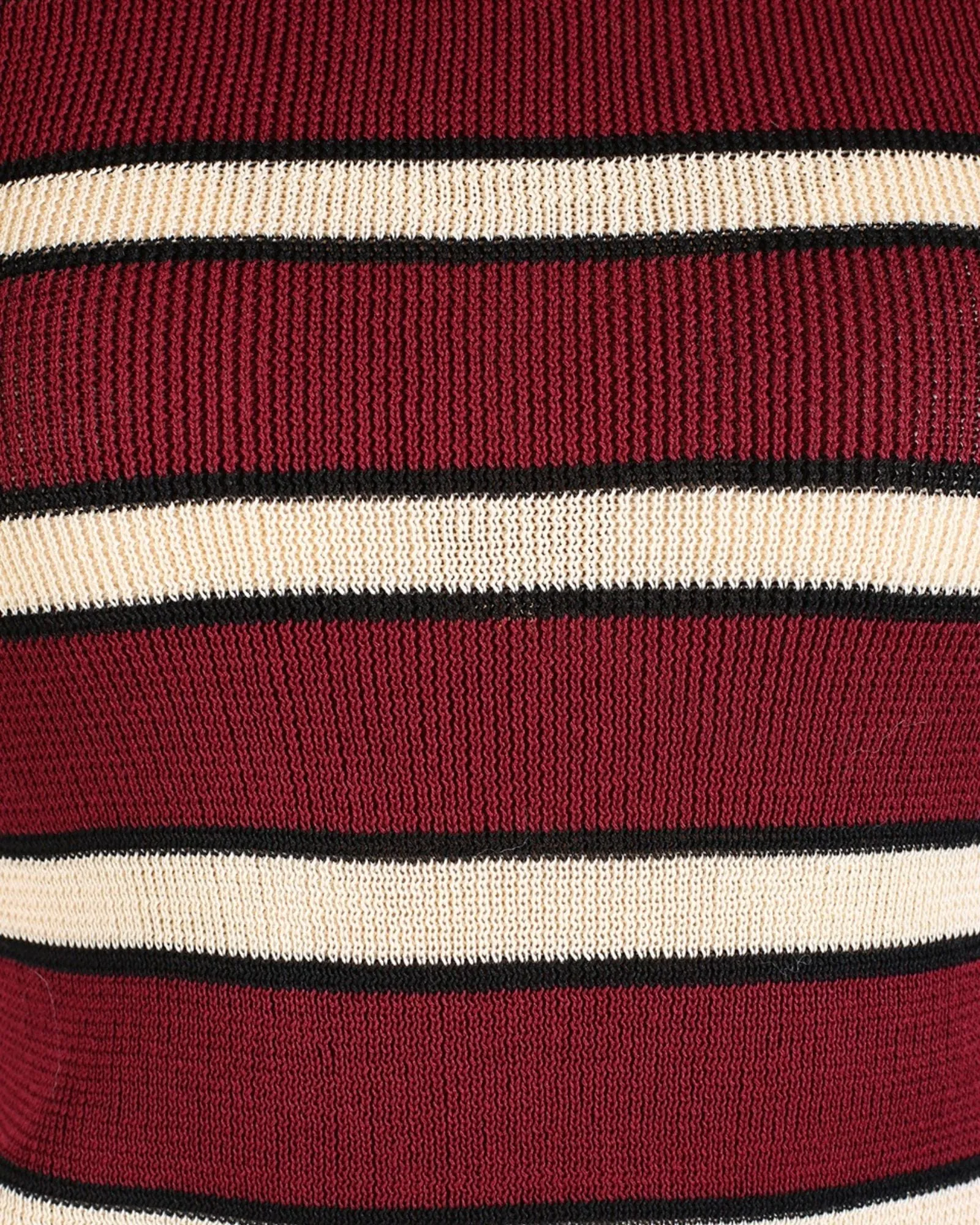 Striped Mock Neck Pullover Sweater
