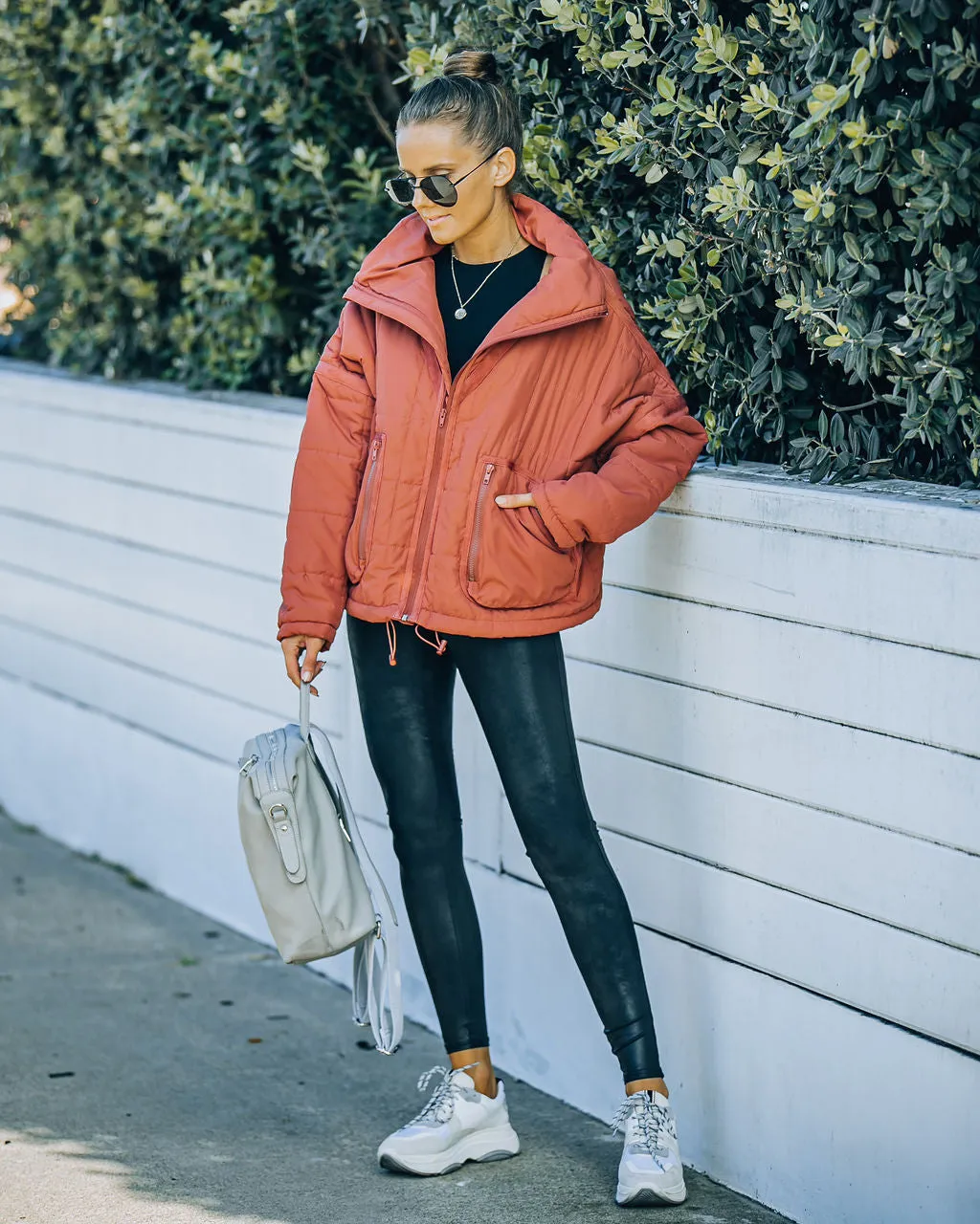 TastyHottie - Cassian Pocketed Quilted Puffer Jacket - Ginger