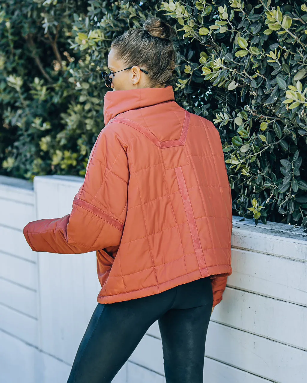 TastyHottie - Cassian Pocketed Quilted Puffer Jacket - Ginger