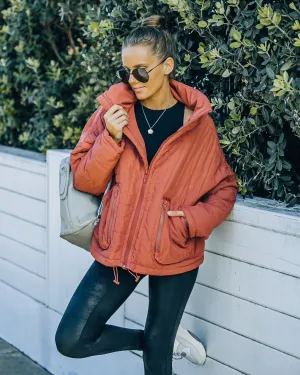 TastyHottie - Cassian Pocketed Quilted Puffer Jacket - Ginger