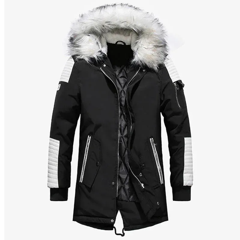 TELLHIGH Parka Coat With Fur Hood