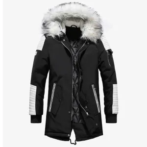 TELLHIGH Parka Coat With Fur Hood