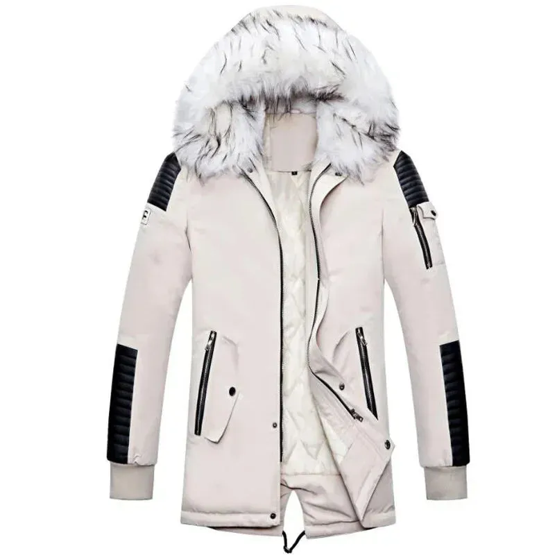 TELLHIGH Parka Coat With Fur Hood