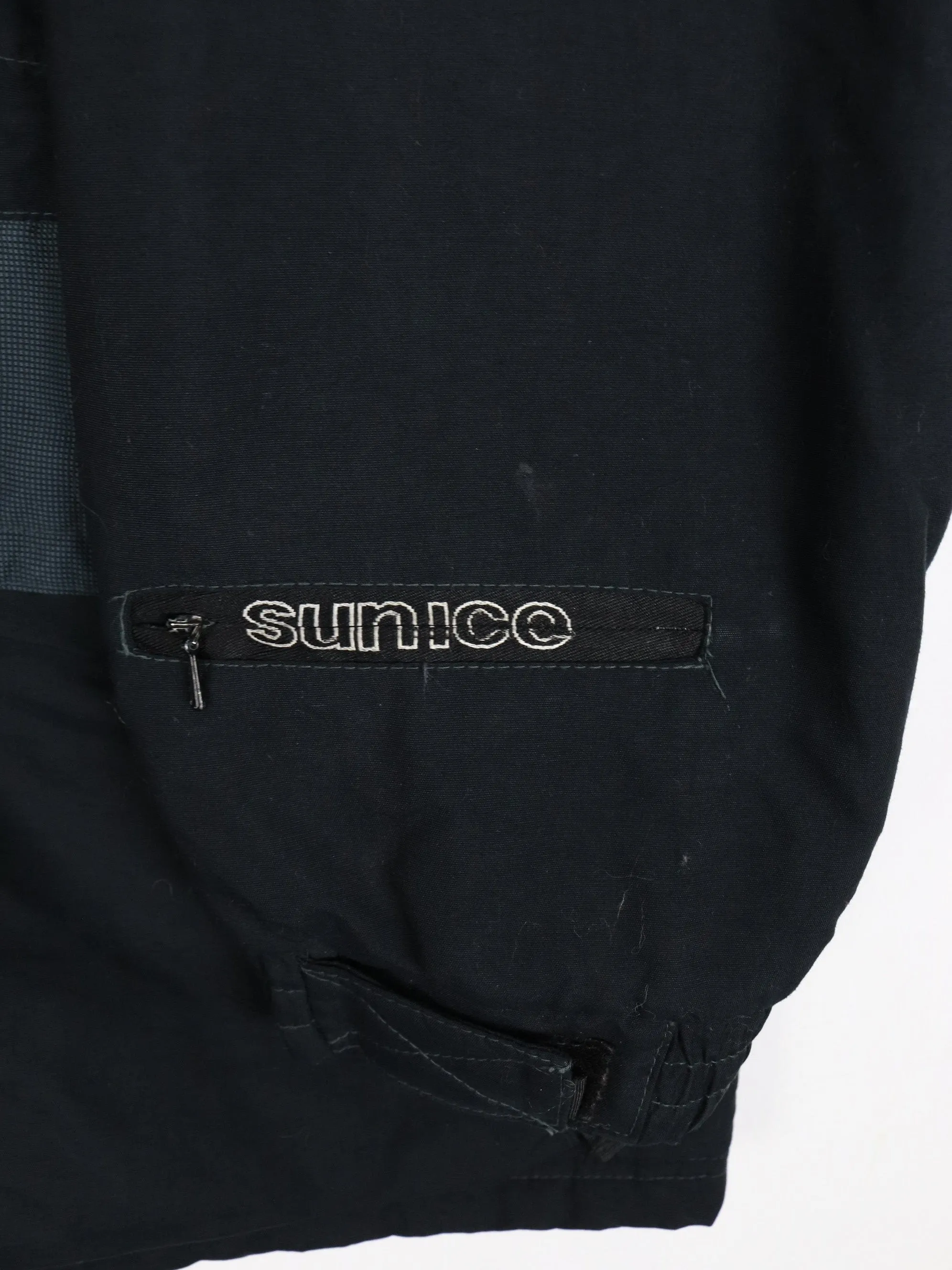 Vintage Sunice Jacket Mens Medium Black Fire Ice Ski Snowboarding Coat