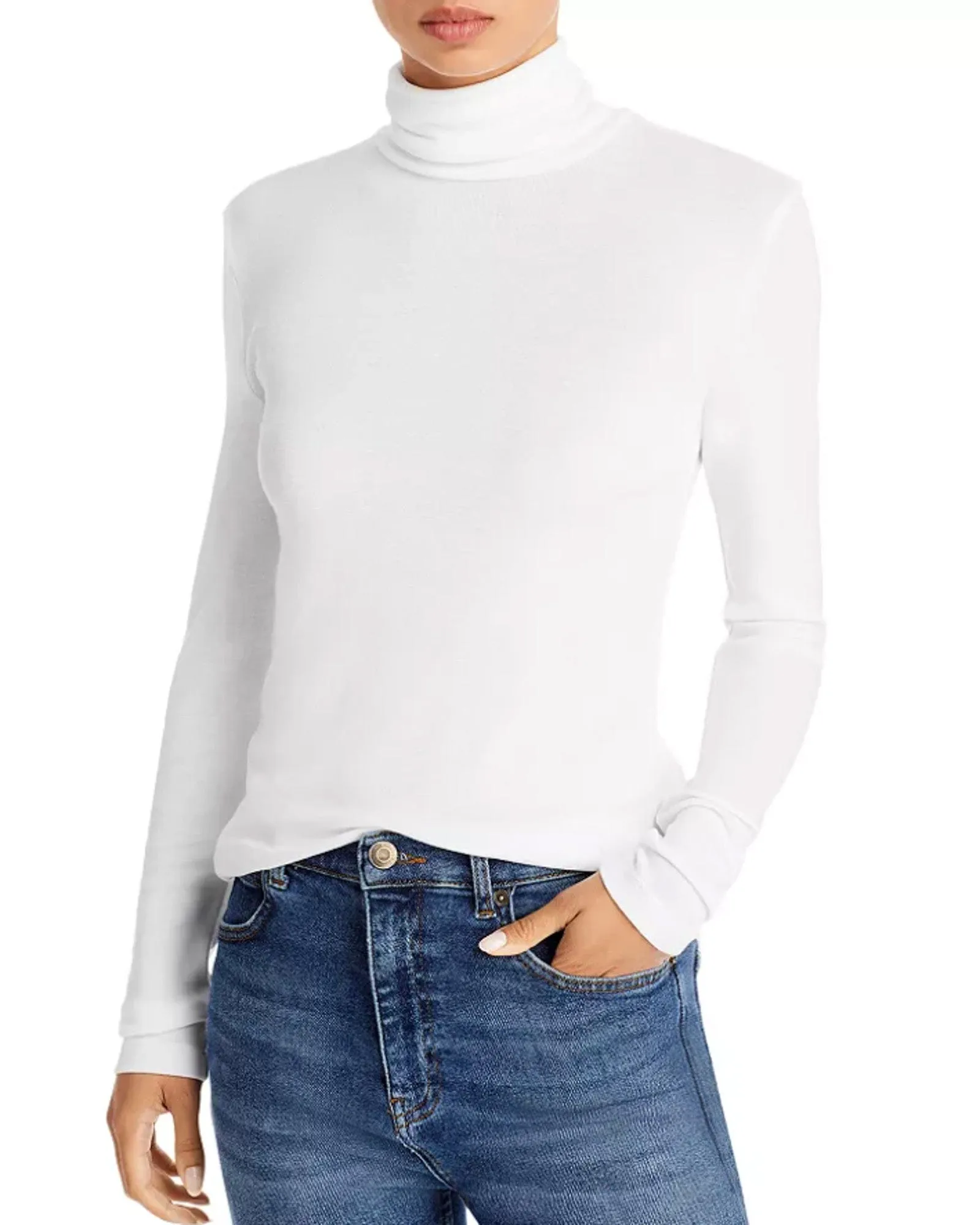 White Basic Turtleneck